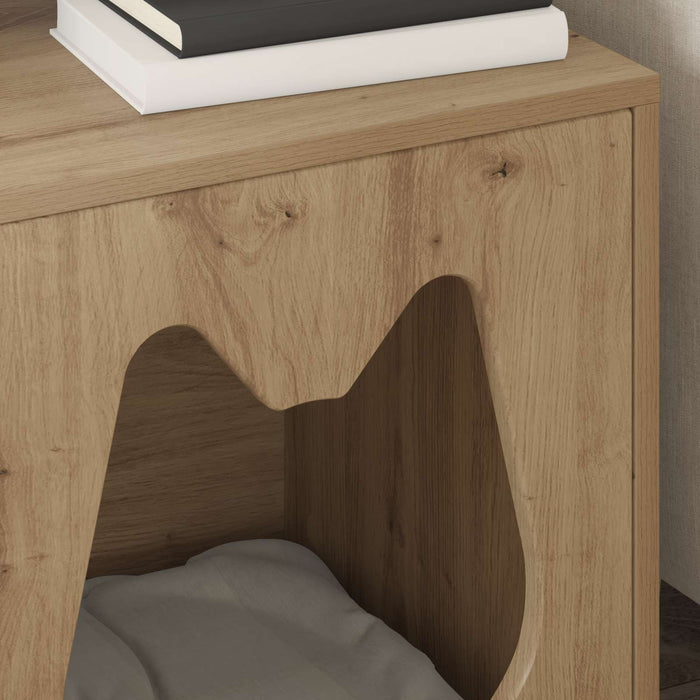 Casa pentru pisici Stejar artizanal 42,5 x 40 x 53,5 cm WALTI