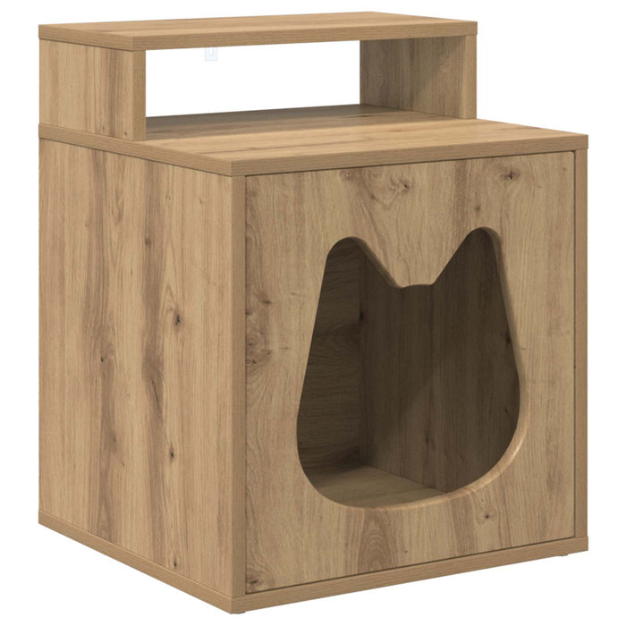 Casa pentru pisici Stejar artizanal 42,5 x 40 x 53,5 cm WALTI