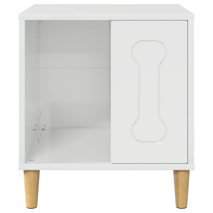 Casă pentru câini Alb Lucios 44 x 42 x 49 cm Lemn compozit - WALTI WALTI