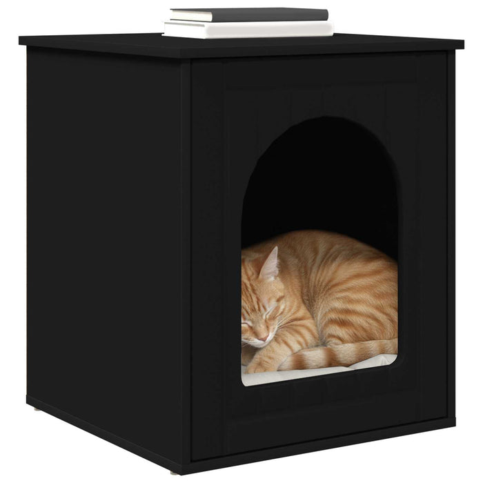 Casa pentru pisici Negru 53 x 52 x 62 cm Lemn compozit - WALTI WALTI