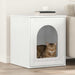 Casa pentru pisici Alb Lucios 53 x 52 x 62 cm Lemn compozit - WALTI WALTI