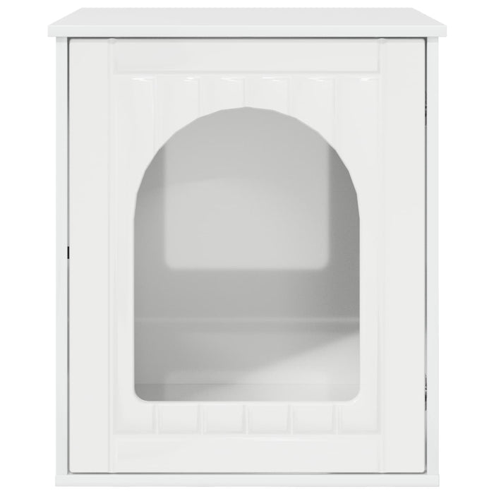 Casa pentru pisici Alb Lucios 53 x 52 x 62 cm Lemn compozit - WALTI WALTI