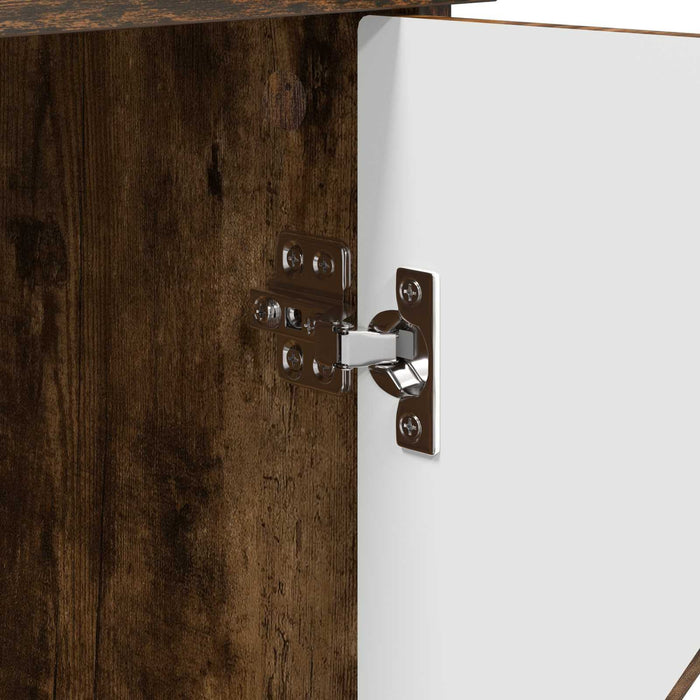 Casa pentru pisici Stejar fumuriu 53 x 52 x 62 cm Lemn compozit - WALTI WALTI