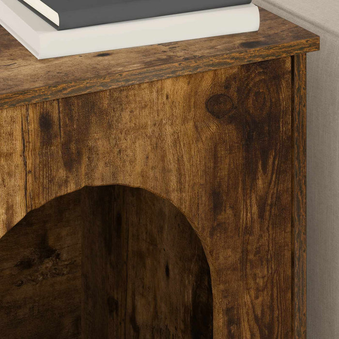 Casa pentru pisici Stejar fumuriu 53 x 52 x 62 cm Lemn compozit - WALTI WALTI