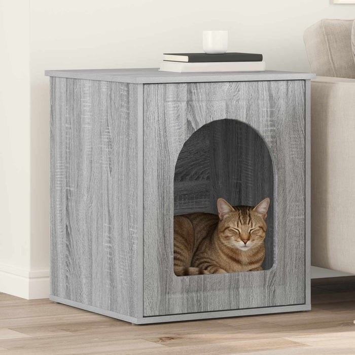 Casa pentru pisici Gri Sonoma 53 x 52 x 62 cm Lemn compozit - WALTI WALTI