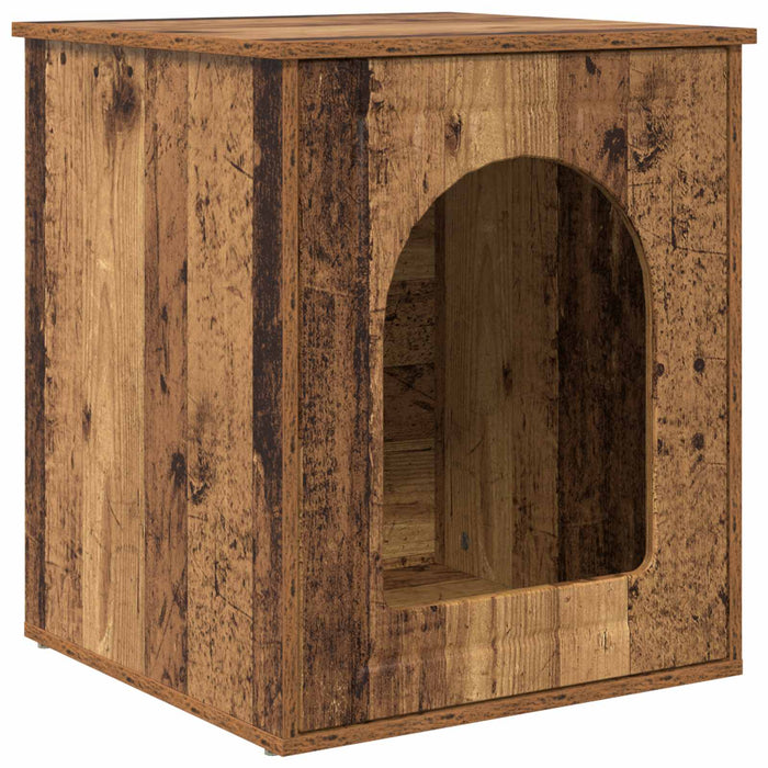 Casa pentru pisici Lemn vechi 53 x 52 x 62 cm Lemn compozit - WALTI WALTI