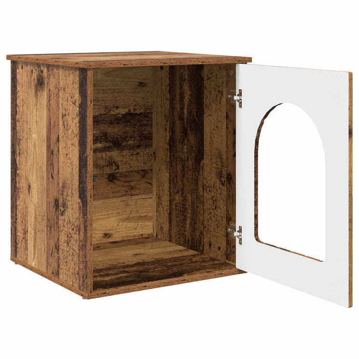 Casa pentru pisici Lemn vechi 53 x 52 x 62 cm Lemn compozit - WALTI WALTI