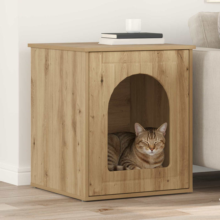 Casa pentru pisici Stejar artizanal 53 x 52 x 62 cm - WALTI WALTI