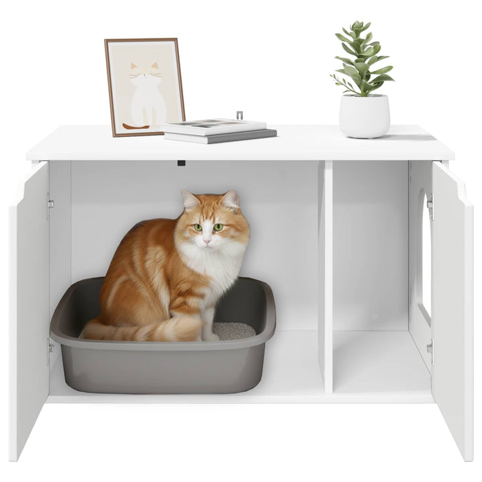 Casa pentru pisici Alb 85 x 55 x 50,5 cm Lemn compozit - WALTI WALTI