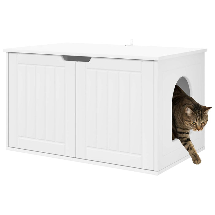 Casa pentru pisici Alb 85 x 55 x 50,5 cm Lemn compozit - WALTI WALTI