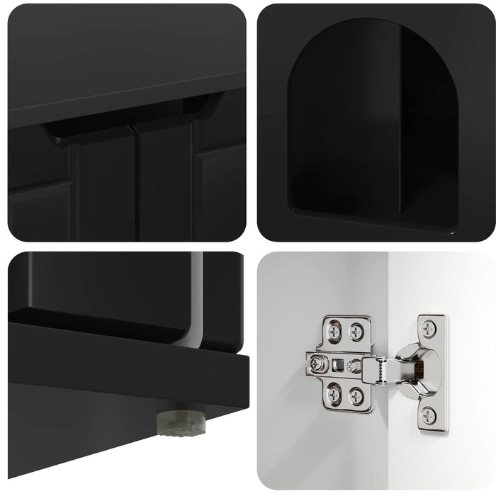 Casa pentru pisici Negru 85 x 55 x 50,5 cm Lemn compozit WALTI