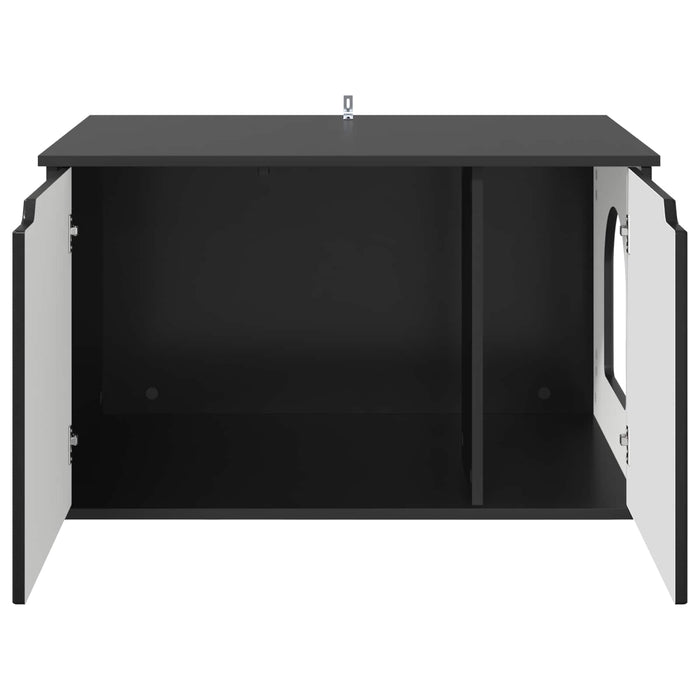 Casa pentru pisici Negru 85 x 55 x 50,5 cm Lemn compozit WALTI