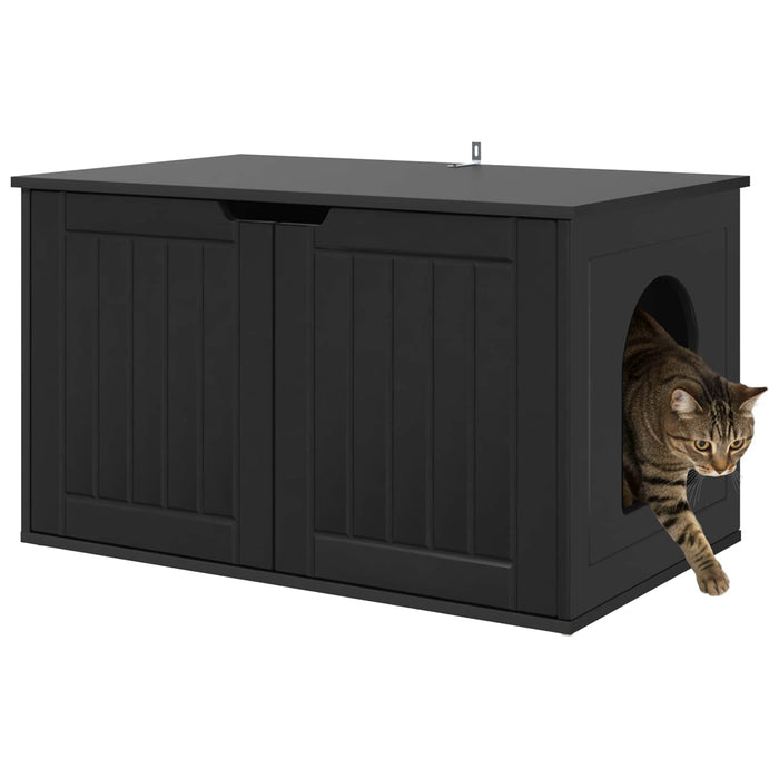 Casa pentru pisici Negru 85 x 55 x 50,5 cm Lemn compozit WALTI
