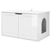 Casa pentru pisici Alb Lucios 85 x 55 x 50,5 cm Lemn compozit - WALTI WALTI