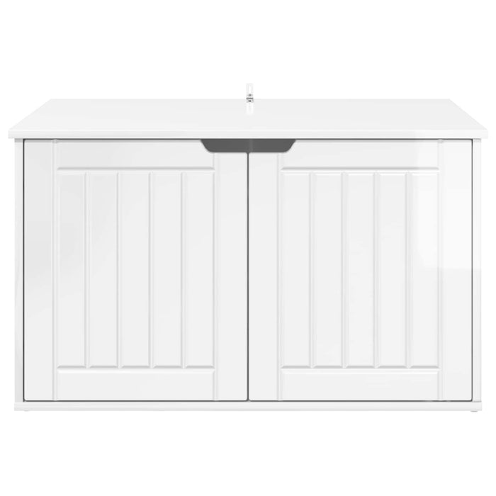Casa pentru pisici Alb Lucios 85 x 55 x 50,5 cm Lemn compozit - WALTI WALTI