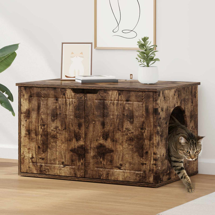 Casa pentru pisici Stejar fumuriu 85 x 55 x 50,5 cm - WALTI WALTI