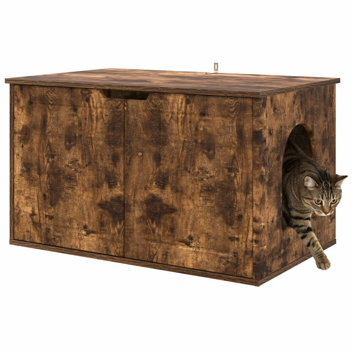 Casa pentru pisici Stejar fumuriu 85 x 55 x 50,5 cm - WALTI WALTI