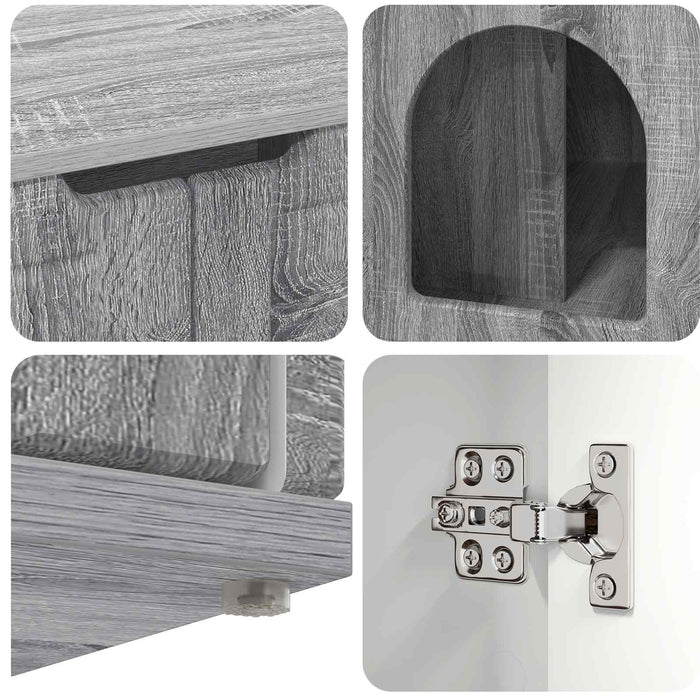 Casa pentru pisici Gri Sonoma 85 x 55 x 50,5 cm Lemn compozit - WALTI WALTI