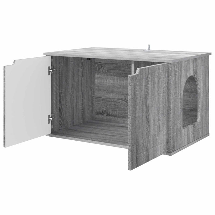 Casa pentru pisici Gri Sonoma 85 x 55 x 50,5 cm Lemn compozit - WALTI WALTI
