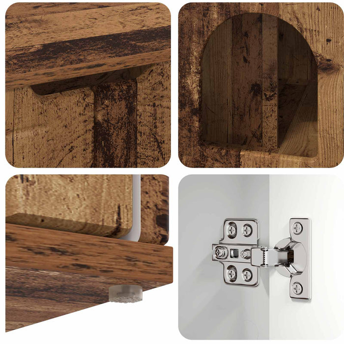 Casa pentru pisici Lemn vechi 85 x 55 x 50,5 cm Lemn compozit - WALTI WALTI