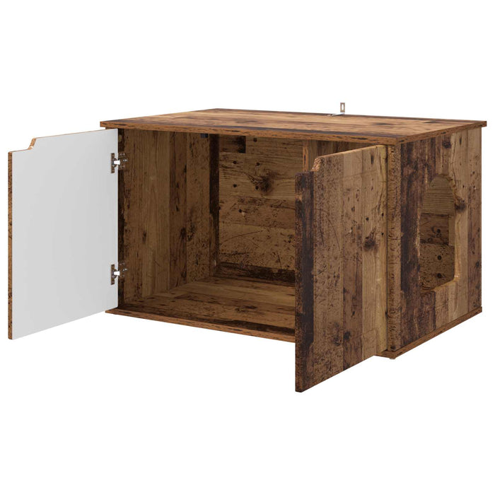 Casa pentru pisici Lemn vechi 85 x 55 x 50,5 cm Lemn compozit - WALTI WALTI