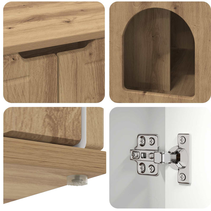 Casa pentru pisici Stejar artizanal 85 x 55 x 50,5 cm WALTI