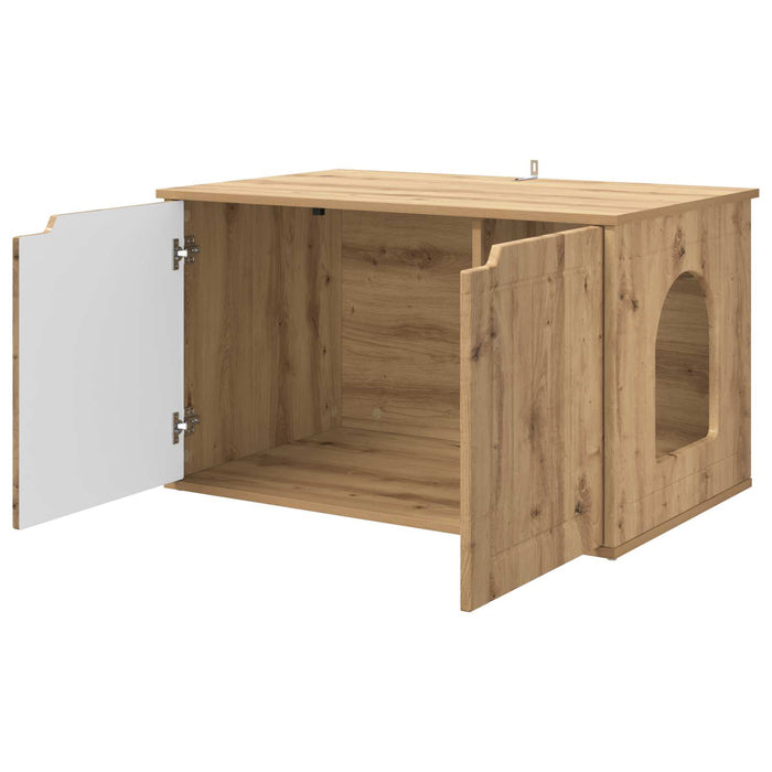 Casa pentru pisici Stejar artizanal 85 x 55 x 50,5 cm WALTI