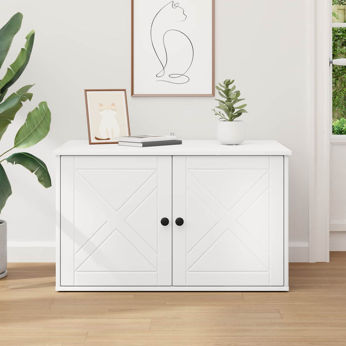 Casa pentru pisici Alb 85 x 55 x 50,5 cm Lemn compozit - WALTI WALTI