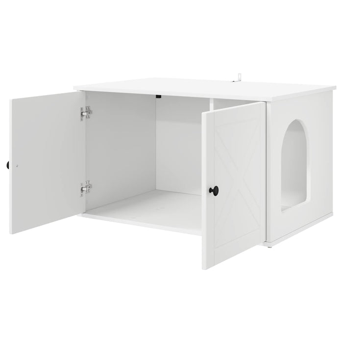 Casa pentru pisici Alb 85 x 55 x 50,5 cm Lemn compozit - WALTI WALTI