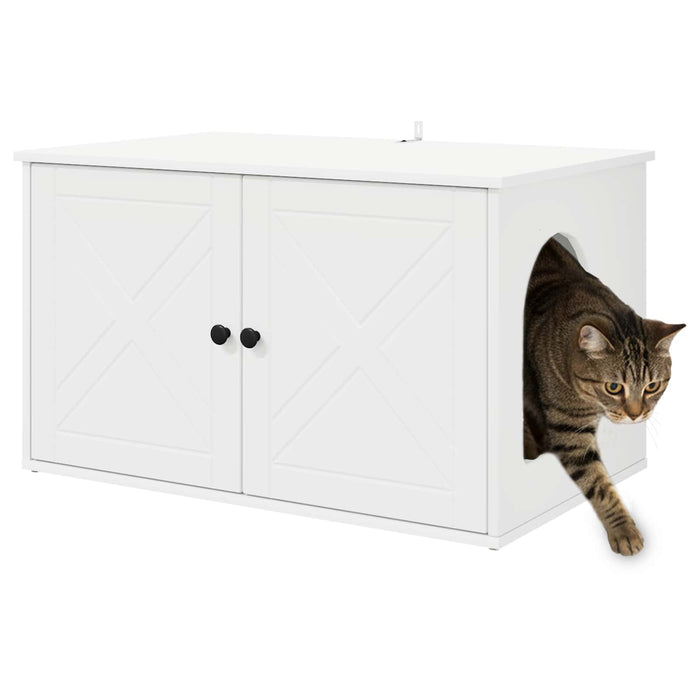 Casa pentru pisici Alb 85 x 55 x 50,5 cm Lemn compozit - WALTI WALTI