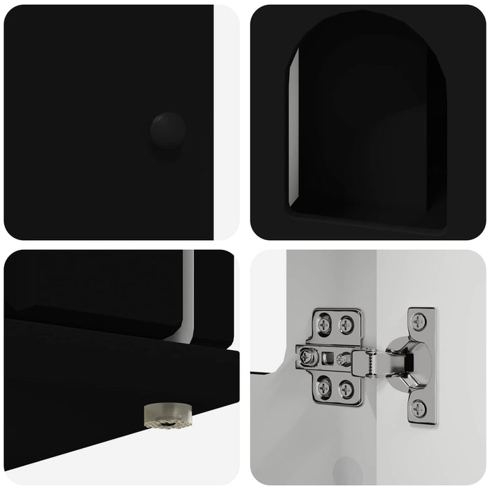 Casa pentru pisici Negru 85 x 55 x 50,5 cm Lemn compozit - WALTI WALTI