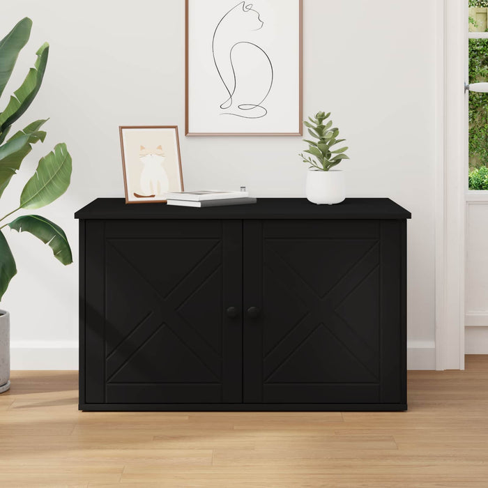 Casa pentru pisici Negru 85 x 55 x 50,5 cm Lemn compozit - WALTI WALTI