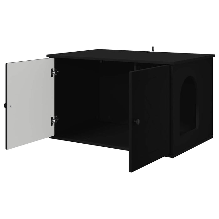 Casa pentru pisici Negru 85 x 55 x 50,5 cm Lemn compozit - WALTI WALTI