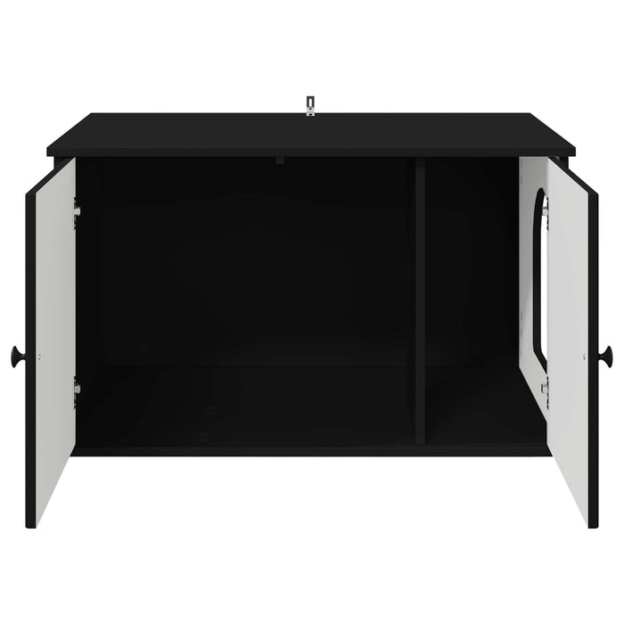 Casa pentru pisici Negru 85 x 55 x 50,5 cm Lemn compozit - WALTI WALTI