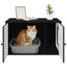 Casa pentru pisici Negru 85 x 55 x 50,5 cm Lemn compozit - WALTI WALTI