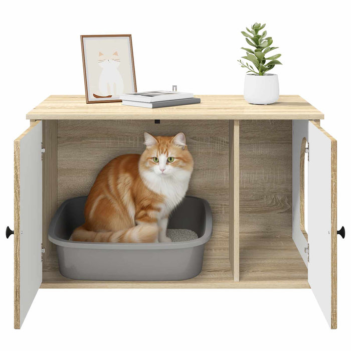 Casa pentru pisici Sonoma 85 x 55 x 50,5 cm Lemn compozit - WALTI WALTI