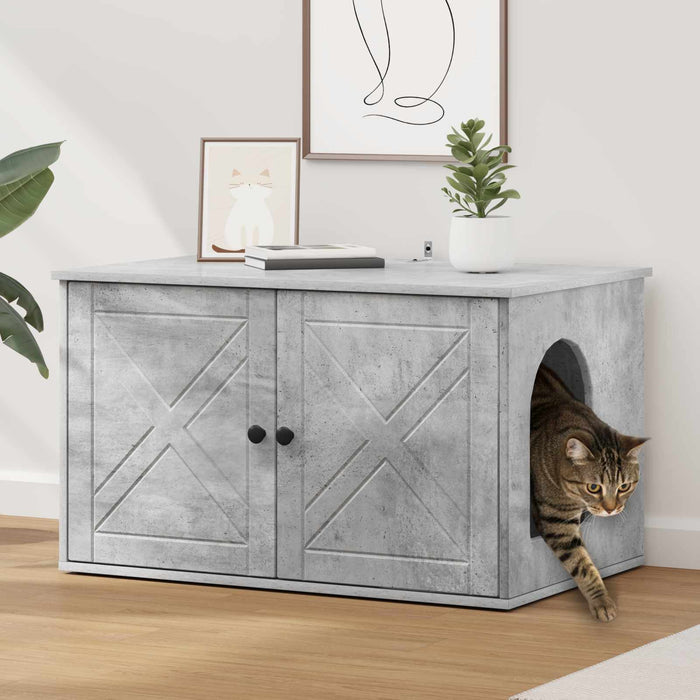 Casa pentru pisici Beton 85 x 55 x 50 cm Lemn compozit - WALTI WALTI
