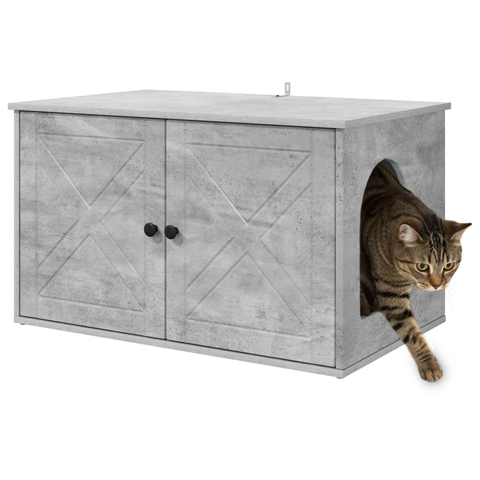 Casa pentru pisici Beton 85 x 55 x 50 cm Lemn compozit - WALTI WALTI