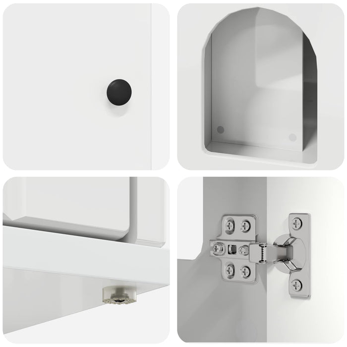Casa pentru pisici Alb Lucios 85 x 55 x 50 cm Lemn compozit - WALTI WALTI