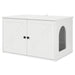 Casa pentru pisici Alb Lucios 85 x 55 x 50 cm Lemn compozit - WALTI WALTI