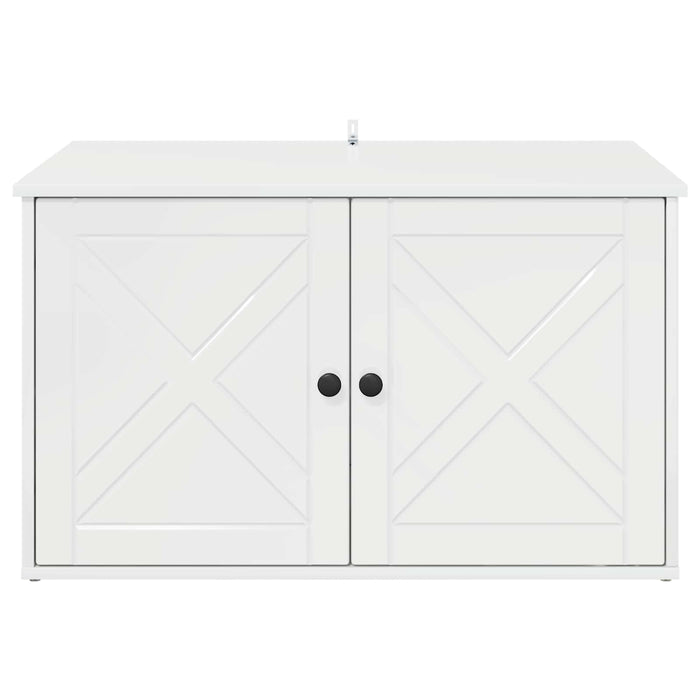 Casa pentru pisici Alb Lucios 85 x 55 x 50 cm Lemn compozit - WALTI WALTI