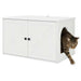 Casa pentru pisici Alb Lucios 85 x 55 x 50 cm Lemn compozit - WALTI WALTI