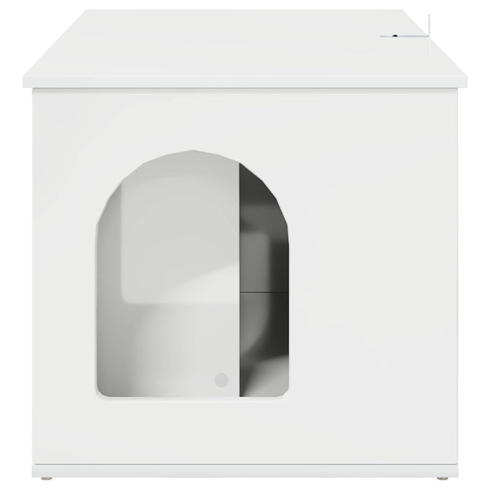 Casa pentru pisici Alb Lucios 85 x 55 x 50 cm Lemn compozit - WALTI WALTI