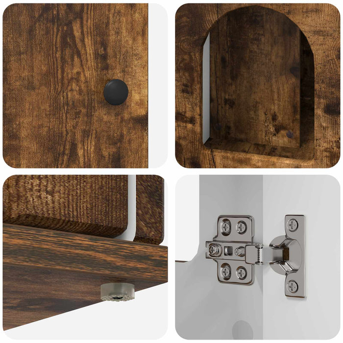 Casa pentru pisici Stejar fumuriu 85 x 55 x 50 cm Lemn compozit - WALTI WALTI