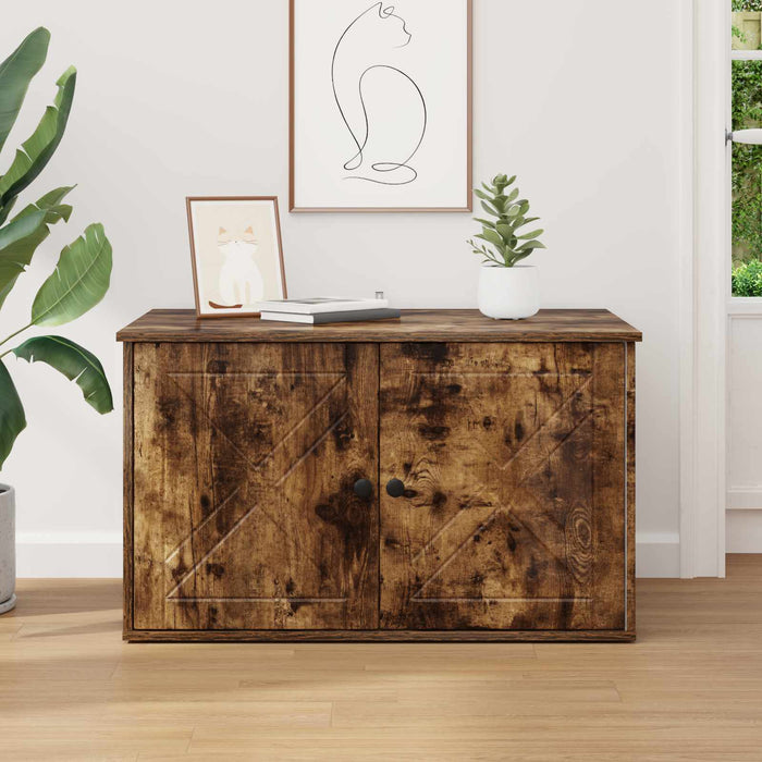 Casa pentru pisici Stejar fumuriu 85 x 55 x 50 cm Lemn compozit - WALTI WALTI