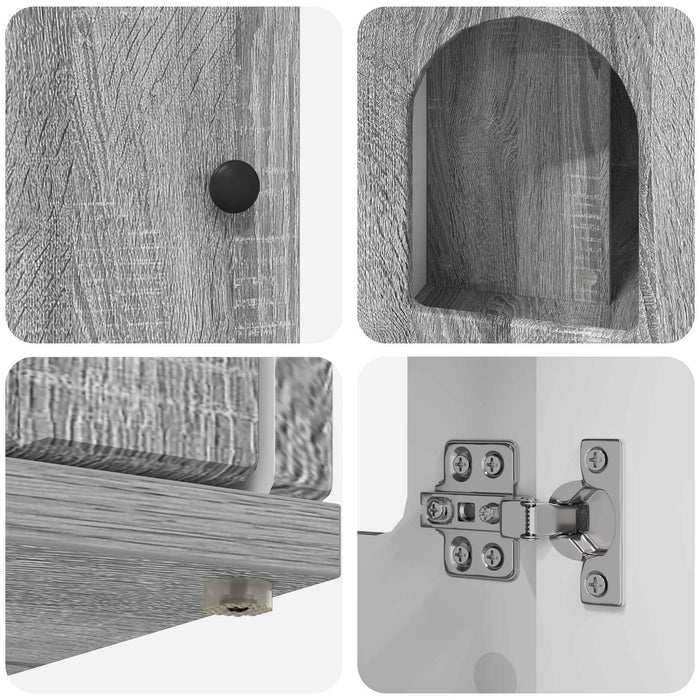 Casa pentru pisici Gri Sonoma 85 x 55 x 50 cm Lemn compozit - WALTI WALTI