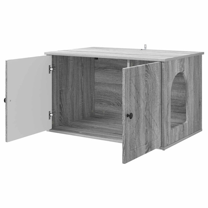 Casa pentru pisici Gri Sonoma 85 x 55 x 50 cm Lemn compozit - WALTI WALTI