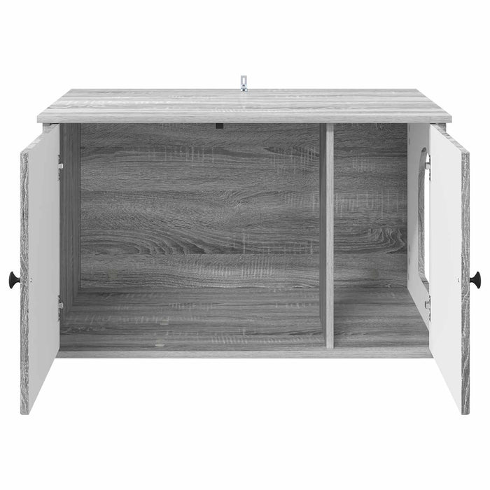 Casa pentru pisici Gri Sonoma 85 x 55 x 50 cm Lemn compozit - WALTI WALTI