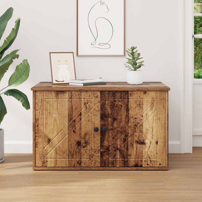 Casa pentru pisici Lemn vechi 85 x 55 x 50 cm Lemn compozit - WALTI WALTI