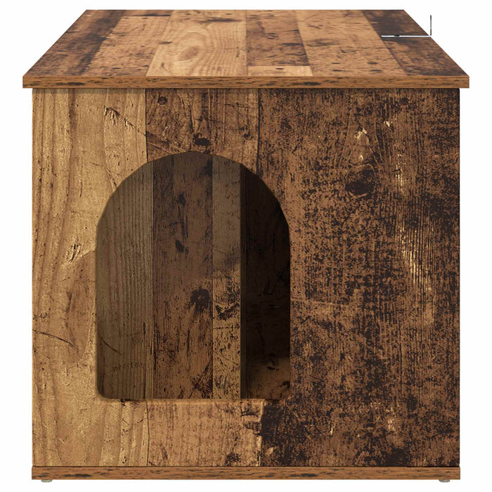 Casa pentru pisici Lemn vechi 85 x 55 x 50 cm Lemn compozit - WALTI WALTI